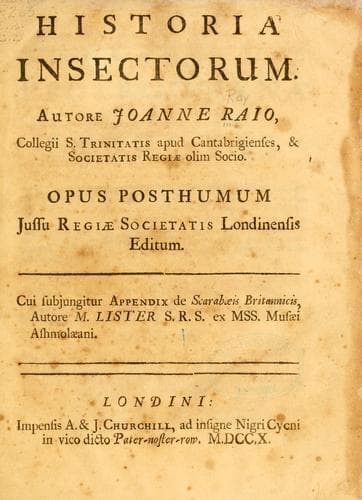 Tapa de Historia insectorum