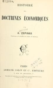 Tapa de Histoire des doctrines économiques