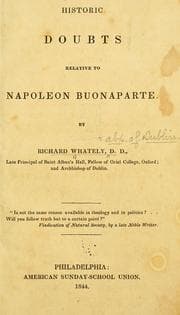 Tapa de Historic doubts relative to Napoleon Buonaparte