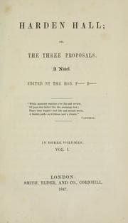 Tapa de Harden Hall, or, The three proposals
