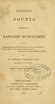 Tapa de Historic doubts relative to Napoleon Buonaparte ...