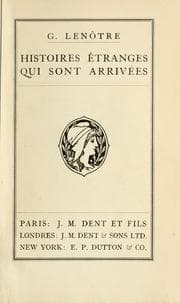 Tapa de Histoires étranges qui sont arrivées