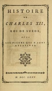 Tapa de Histoire de Charles XII, roi de Suède