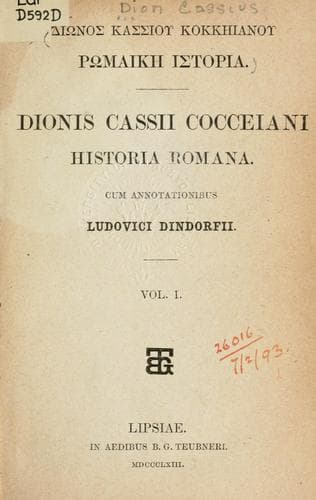 Tapa de Historia romana