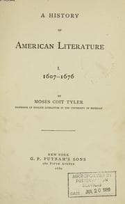 Tapa de A history of American literature