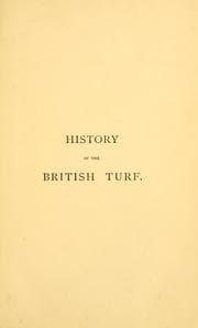 Tapa de History of the British turf