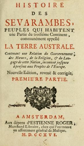 Tapa de Histoire des Sevarambes