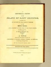 Tapa de An historical survey of the island of Saint Domingo