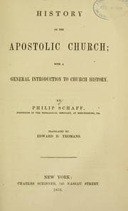 Tapa de History of the apostolic church with a general introduction to Church history