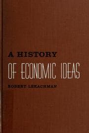 Tapa de A history of economic ideas