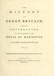 Tapa de The history of Great Britain, from the restoration, to the accession of the house of Hannover