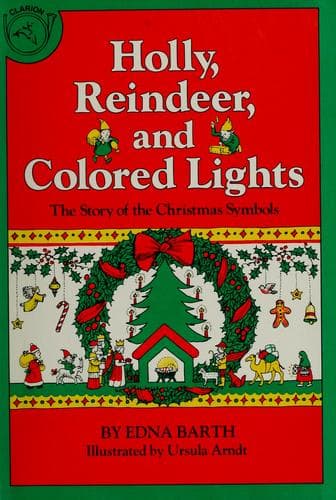 Tapa de Holly, reindeer, and colored lights