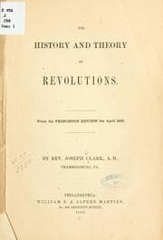 Tapa de The history and theory of revolutions