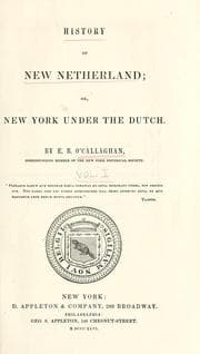 Tapa de History of New Netherland