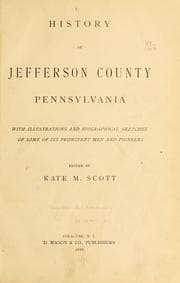 Tapa de History of Jefferson county, Pennsylvania