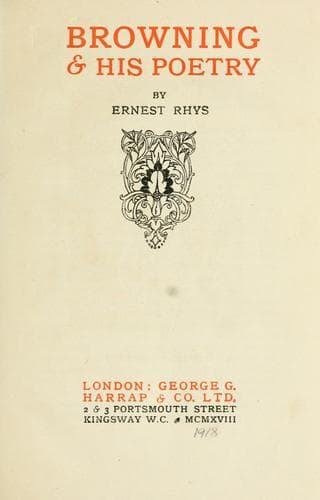 Tapa de Browning & his poetry