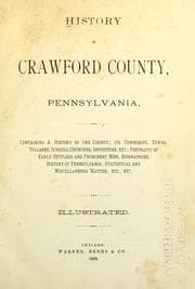 Tapa de History of Crawford County, Pennsylvania