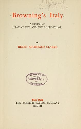 Tapa de Browning's Italy