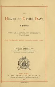 Tapa de The homes of other days