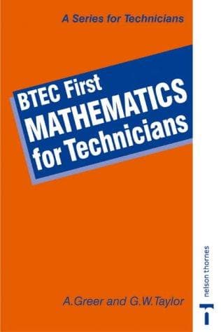 Tapa de Btec First Mathematics for Technicians