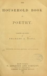 Tapa de The household book of poetry