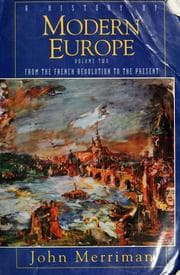 Tapa de A history of modern Europe. Volume 2, From the French Revolution to the present