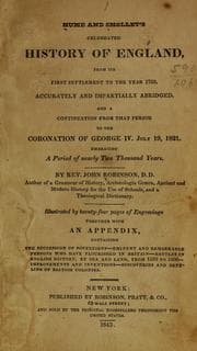 Tapa de Hume and Smollet's celebrated History of England, from its first settlement to the year 1760