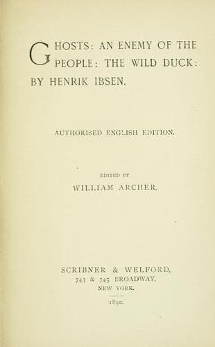 Tapa de Ibsen's prose dramas.