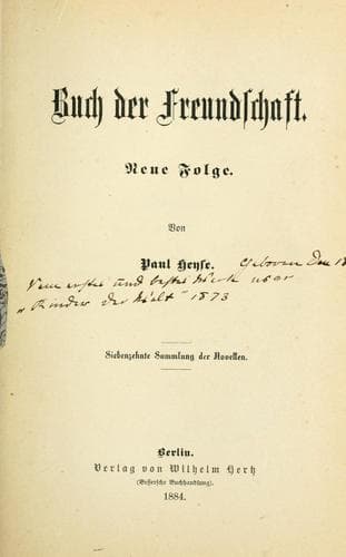Tapa de Buch der Freundschaft