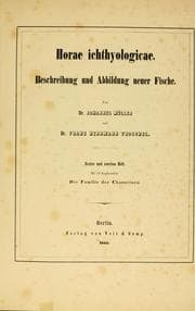 Tapa de Horae Ichthyologicae