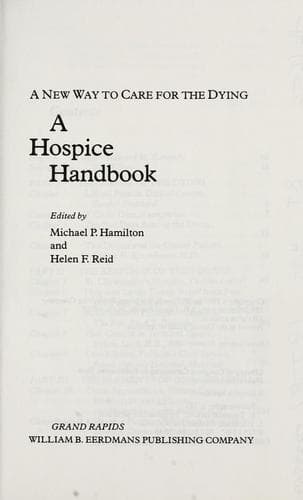 Tapa de Hospice handbook