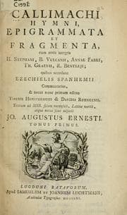 Tapa de Hymni, epigrammata et fragmenta