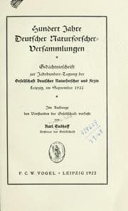 Tapa de Hundert Jahre deutsche Naturforscherversammlungen