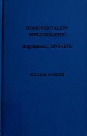 Tapa de Homosexuality bibliography