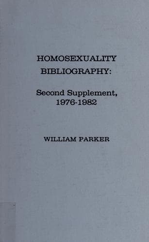 Tapa de Homosexuality bibliography