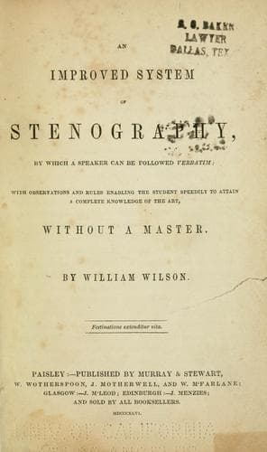 Tapa de An improved system of stenography