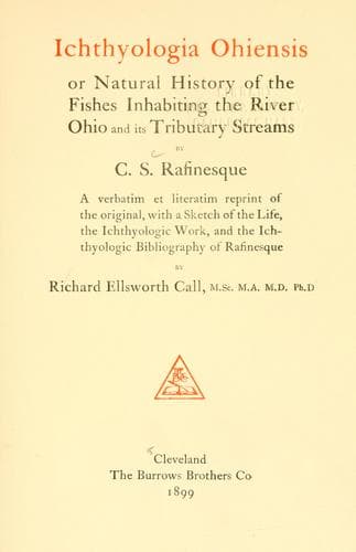 Tapa de Ichthyologia ohiensis