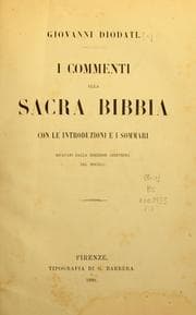 Tapa de I commenti alla sacra bibbia con le introduzioni e i sommari ricavati dalla edizione ginevrina del MDCXLI