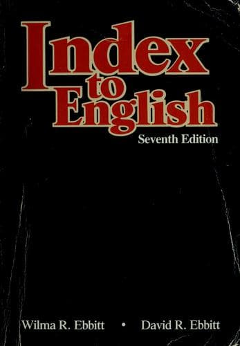 Tapa de Index to English