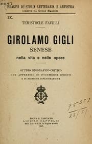 Tapa de Indagini di storia letteraria e artistica