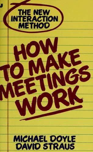 Tapa de How to make meetings work
