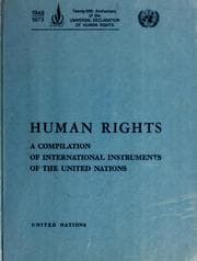 Tapa de Human rights - a compilation of international instruments of the United Nations