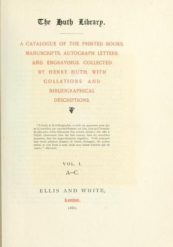 Tapa de The Huth library