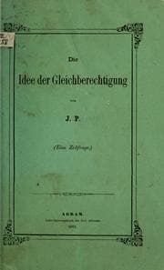 Tapa de Idee der Gleichberechtigung