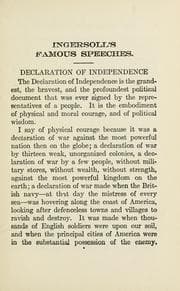 Tapa de Ingersoll's famous speeches complete