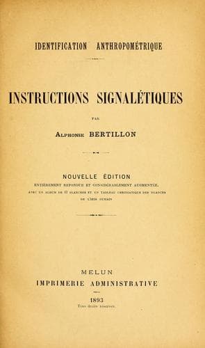 Tapa de Identification anthropométrique