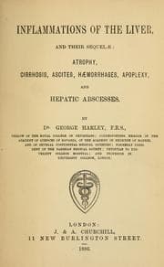Tapa de Inflammations of the liver, and their sequelae