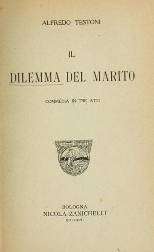 Tapa de Il dilemma del marito