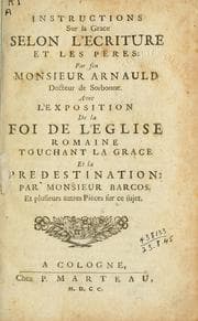 Tapa de Instructions sur la grace selon l'Ecriture et les peres