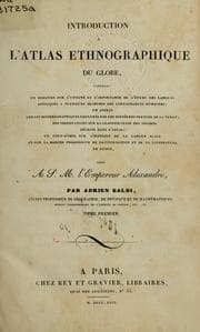 Tapa de Introduction à l'atlas ethnographique du globe